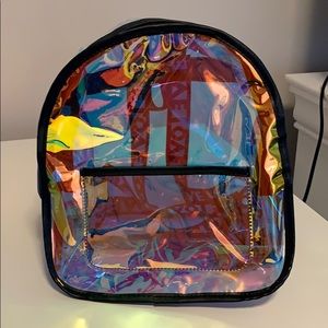 Clear mini back pack with adjustable straps